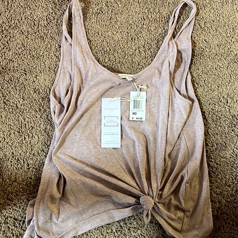 Threads 4 Thought Audrey Jersey Tank M Dust Plum